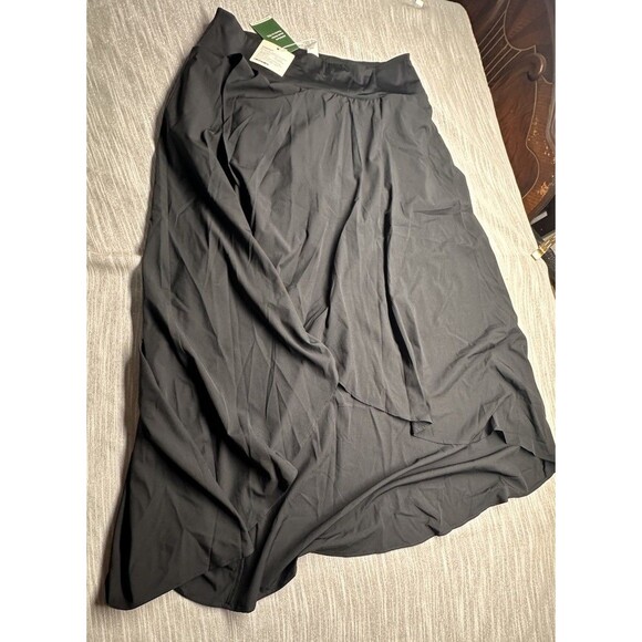 Halara Breezeful High Waisted 2-in-1 Flowy Maxi Skirt black sz XL NWT - Picture 1 of 8
